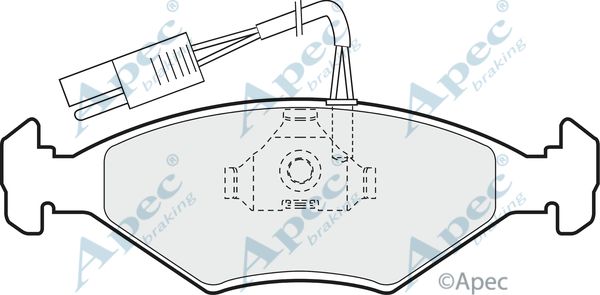 APEC BRAKING Комплект тормозных колодок, дисковый тормоз PAD612